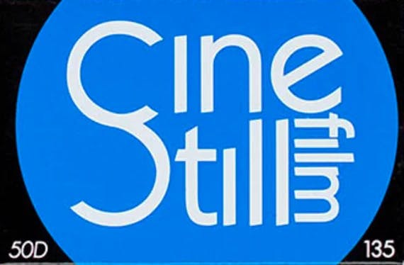 packaging of CineStill 50D 35mm film 